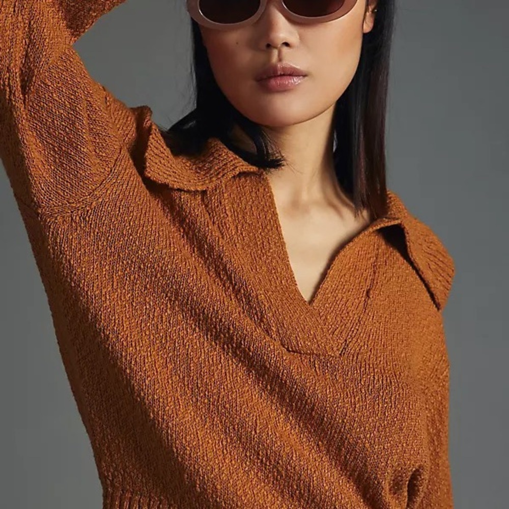 MAEVE V-neck Polo Sweater